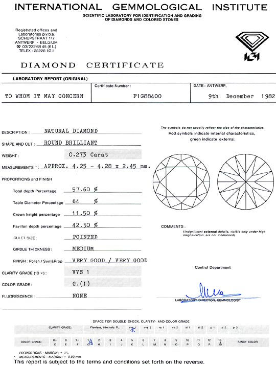 Foto 9 - Diamant 0,273 Brillant IGI Gutachten Top Wesselton VVS1, D6290
