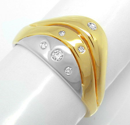 Foto 1 - Neu! Brillant Bicolor Ring 14K/585 !1A Top Design, S8194