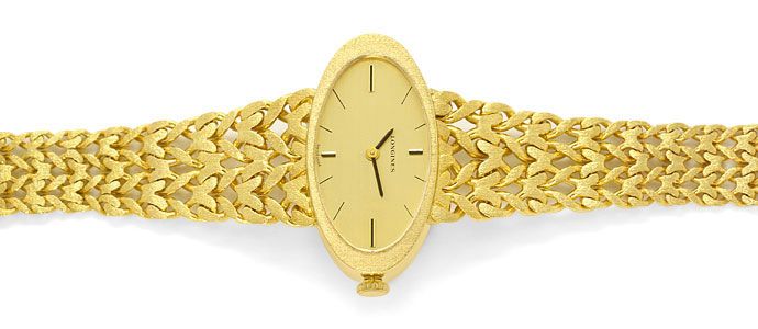 Foto 1 - Longines Damen Uhr, Ellipsenform in massiv 18K Gelbgold, U2427